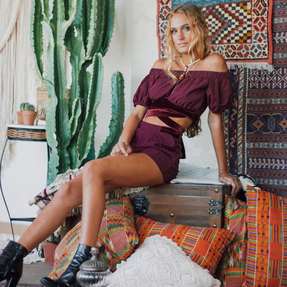 Sold ~ Burgundy Jasmine Shorts